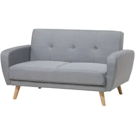 Beliani Schlafsofa Polyester 2-Sitzer Grau
