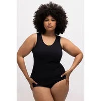 Ulla Popken Damen Bodyforming-unterhemd, Breite Träger Unterhemden, Schwarz, 62-64