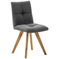 Livetastic Stuhl Boucle, Anthrazit, Holz, Textil, Esche, massiv, 43x84x55 cm, Esszimmer, Stühle, Esszimmerstühle, Vierfußstühle