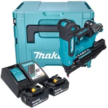 Makita DBN 610 Stauchkopfnagler 18 V 32 - 64 mm mit 2 x 5,0 Ah Akkus + Ladegerät im Makpac