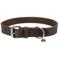 Trixie Rustic Fettleder Halsband dunkelbraun XL