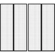 vidaXL Fliegengitter-Türvorhänge 200 x 80 cm Schwarz
