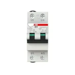 ABB DS202CRMB6A300 DS202CRMA-B6/0, 3 FI/LS-Schalter 10 kA, 2P, Typ A, B6, 300 mA 2CSR772140R3065