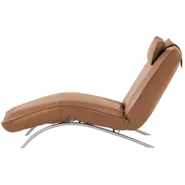 KOINOR Relaxliege Leder 70 x 95 x 175 cm Braun elektrisch mit Kissen