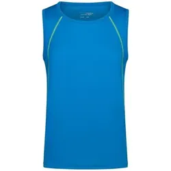 Herren Fitness Tanktop JN494, hellblau/hellgelb, Größe L - hellblau - L
