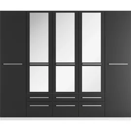 Priess Wäscheschrank Barcelona 230 x 193 x 54 cm Schwarz/Weiß