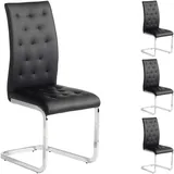 Idimex Esszimmerstuhl Chloe Textil schwarz 4er Set
