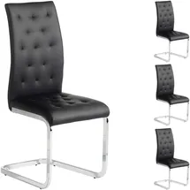 Idimex Esszimmerstuhl Chloe Textil schwarz 4er Set