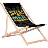 Strandliege Liegestuhl Gartenliege Buchenholz Summer Vibes