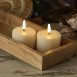 uYuni LED Mini Kerzen Thea D: 5,8 cm 2 St. weiß