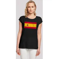 F4NT4STIC T-Shirt Spain Spanien Flagge distressed in schwarz |