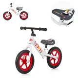 Chipolino Laufrad Zippy 12 Zoll höhenverstellbarer Sitz, Anti-Rutsch-Griffe rot