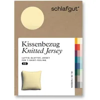 Schlafgut Kissenbezug Knitted Jersey (BL 40x40 cm) - gelb