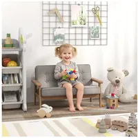 AIYAPLAY Kindersessel mit Holzrahmen (Kindersofa, 1-St., gepolsterter Kinderstuhl), für Kinderzimmer, Spielzimmer, Grau grau