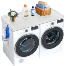 Vevor Arbeitsplatte für Waschmaschine und Trockner, 1370 x 700 x 69 mm, Wasserabweisend, Weiß