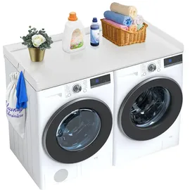 Vevor Arbeitsplatte für Waschmaschine und Trockner, 1370 x 700 x 69 mm, Wasserabweisend, Weiß