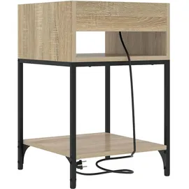 vidaXL Nachttisch mit Regal Sonoma-Eiche 40 x 40 x 61 cm Holzwerkstoff