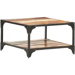 vidaXL Couchtisch 60x60x35 cm : Material - Altholz Massiv