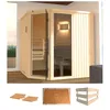 Sauna WEKA Varberg 3, beige (natur), ohne Ofen, (ohne Ofen), Saunen, ohne Ofen