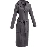 REDBEST Frottier Unisex-Bademantel mit Kapuze, Chicago, in anthrazit | Gr.: M