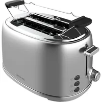 Cecotec Toast&Taste 1000 Retro Double 980w Toaster - Silver
