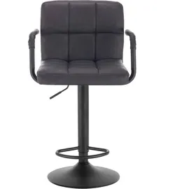 Woltu Barhocker Barstuhl mit Rückenlehne drehbar Kunstleder in Antiklederoptik Stahl : Anthrazit 2 Farbe: Anthrazit Stückzahl: 2 - Dunkelgrau