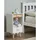 Beliani Nachtschrank Nesika 30 x 30 x 56 cm Weiß/Braun