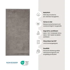 SCHIESSER Milano Duschtuch 2 x 70 x 140 cm silber