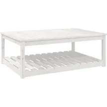vidaXL Gartentisch 121 x 82,5 x 45 cm Weiß