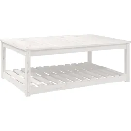 vidaXL Gartentisch 121 x 82,5 x 45 cm Weiß