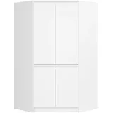 Akord Kleiderschrank Weiß 100 cm 4 Türen 6 Regalböden B100xH180xT50 cm