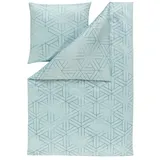 Estella Bettwäsche Luan 135 x 200 cm Satin Blau Azur