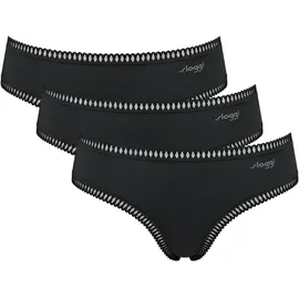 SLOGGI Hipster 3er Pack Schwarz L