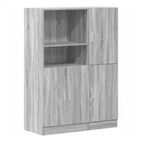 VidaXL 2-tlg. Küchenschrank-Set Grau Sonoma Holzwerkstoff