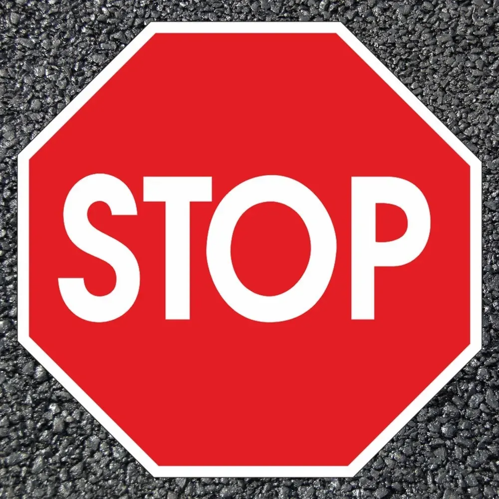 BORNIT Verkehrszeichen VZ 206 STOP-Schild - 1000x1200mm