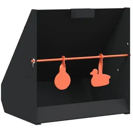 vidaXL Kugelfang Schwarz 31 x 23 x 31.5 cm Stahl, Pelletfalle, präzises Schießset, Zieltraining, Coole Ausrüstung, kompakt, Stahl, Zubehör für den Schießstand