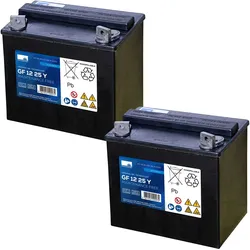 Ersatzakku für Adjusted Semilor DF-2000, FR-1200 Scooter 24V 2 x 12V 25Ah