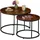 Relaxdays Beistelltisch Braun Schwarz Industrial 70 x 46 cm