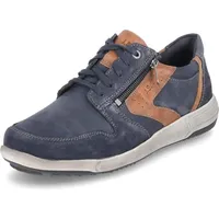 Josef Seibel Herren Sneaker Enrico 20,Weite G (Normal),Wechselfußbett,Strassenschuhe,Schnuerung,lace-up Shoes,Indigo-Kombi,42