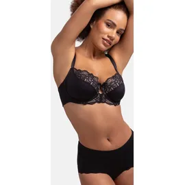 DORINA Bügel-BH "Celine", Damen, Gr. 90, Cup D, schwarz, Obermaterial: 58% Polyamid, 26% Polyester, 16% Elasthan, unifarben, BHs Bügel-BH, mit Spitzendetails, verstellbare Träger
