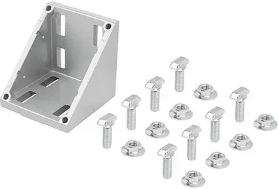 WINKEL, TYP 80x80, A=68,5, B=74 ALUMINIUM, ALUFARBE, TYP B, BN=10