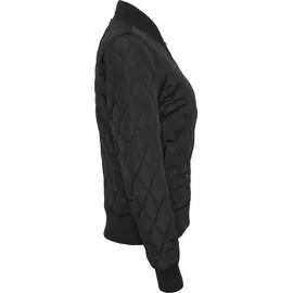 URBAN CLASSICS Damen Diamond Quilt Nylon Jacket Jacke, Black, XS