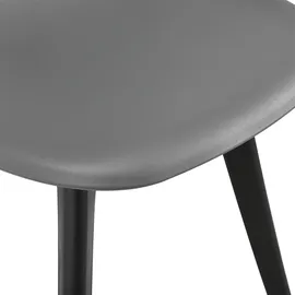 [en.casa] Esszimmerstuhl-Set, Grau,
