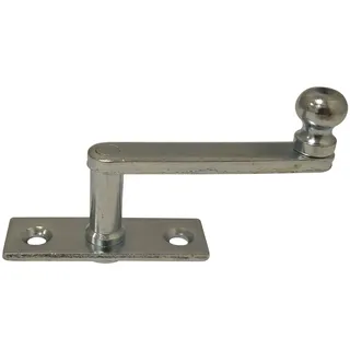 Hilber Fensterreiber auf eckiger Platte, 20 mm, Stahl verzinkt silberfärbig