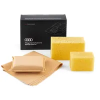 Audi 4L0096166 Schwamm Pflege-Set Reinigungsschwämme, 4-teilig, Gelb