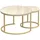 CaliCosy Set aus 2 Beistelltischen Beige Gold 70 x 45,5 cm