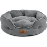 Bedsure Katzenbett waschbar Katzen Bettchen - 51x48x15cm Katzen Bett grau mit zweiseitig Innenkissen Katzenschlafplatz für Katzen oder kleine Hunde