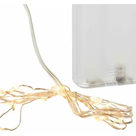 Lex LED-Lichterkette Draht silber 1,95 m 40 LEDs warmweiß