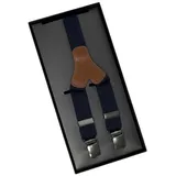 LLOYD Men’s Belts Hosenträger LLOYD-Hosenträger 25 mm uni Lederrückenteil Clips 12-Navy blau