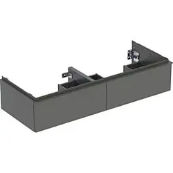 Geberit iCon Doppelwaschtisch-Unterschrank 502314JK1 118,4x24,7x47,6cm, 2 Schubladen, lava matt/lava matt